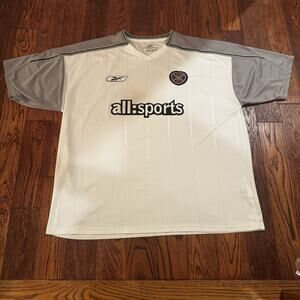 Vintage 2002-2003 Heart of Midlothian FC Reebok Away Jersey XL All:Sports UK Y2K
